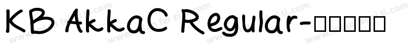 KB AkkaC Regular字体转换